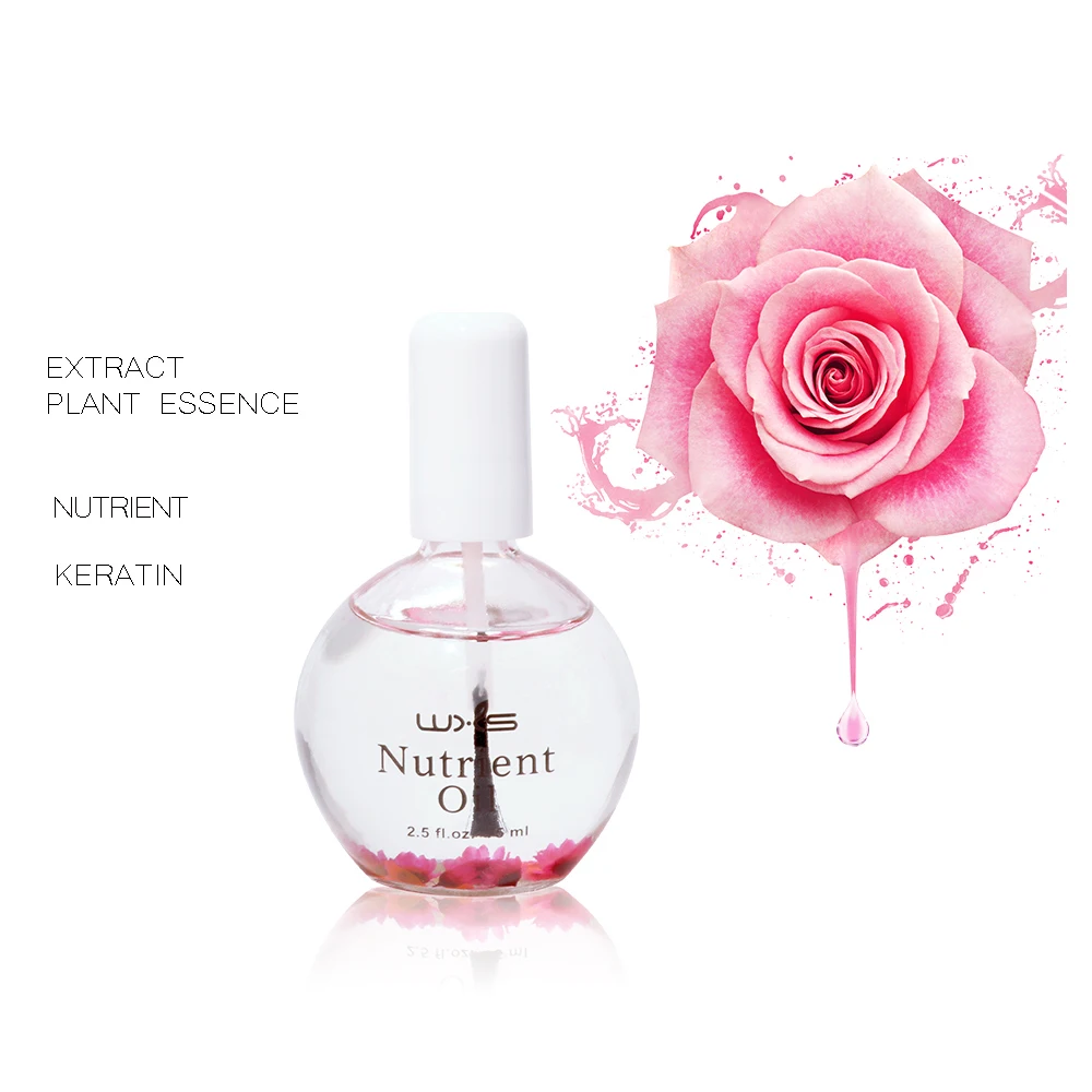 75ml Cuticle Oil Nail Treatment Dry Flower Nourishment Oil Repair and Nutritional Nail Cuticle Plant Grease Nutriment Nail Oil