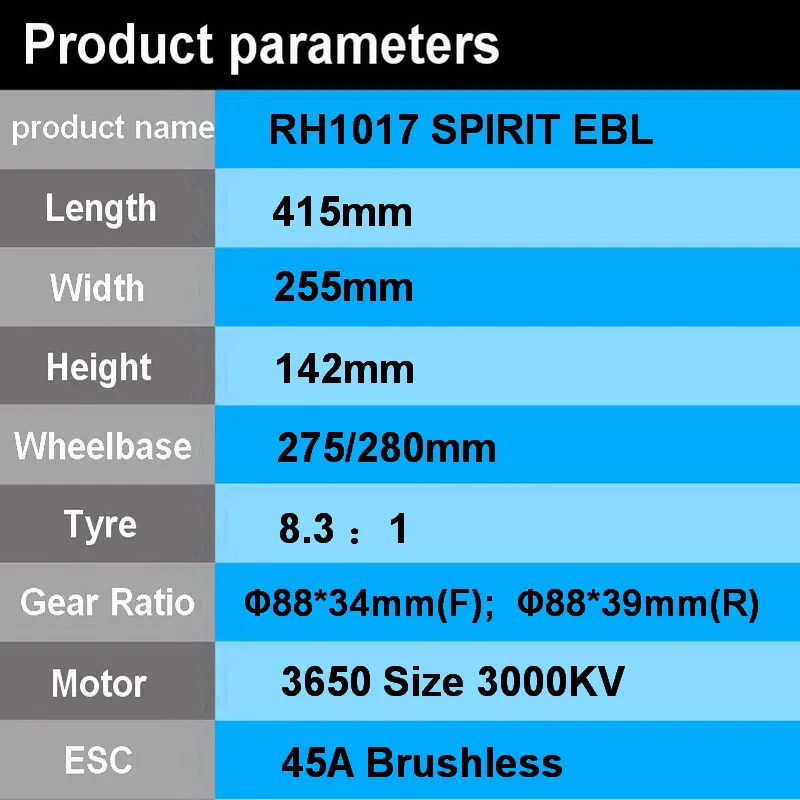 VRX Racing RH1017 SPIRIT 1/10 Масштаб бесщеточный Электрический 4WD Багги внедорожный rc автомобиль, RTR/45A ESC/3650 мотор/7,4 В Lipo батарея/2,4 ГГц