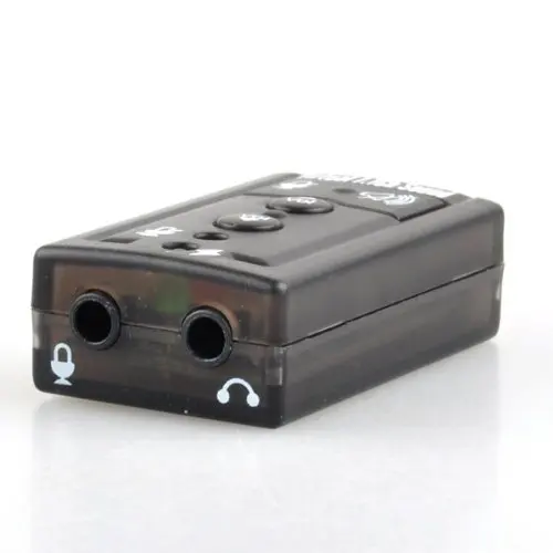 

CAA-New 2.25" x 1.0" x 0.50" Gray 7.1 Channel USB External Sound Card Audio Adapter