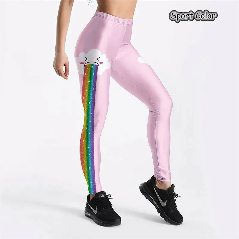 rainbow running tights