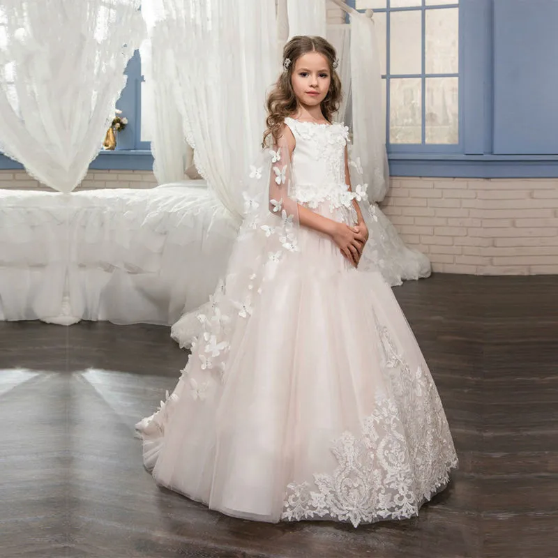 butterfly first communion dress