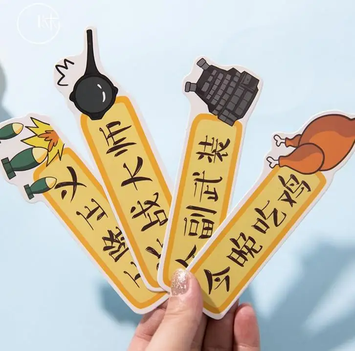 30Sheets/Pack Kawaii Popular Game Paper Bookmark Book Holder Message Card Student Kids Gift Stationery