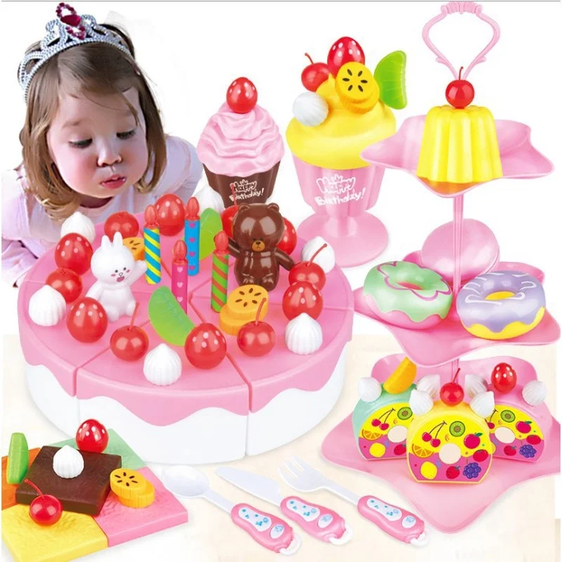 Детские кухонные игрушки ролевые игры резка для тортов подарок миниатюрная кукла еда кухонный набор для детей девочка игрушка Рождественский подарок