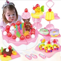Детские кухонные игрушки ролевые игры резка торт еда подарок миниатюрная кукла еда кухонный набор для детей детская девочка игрушка