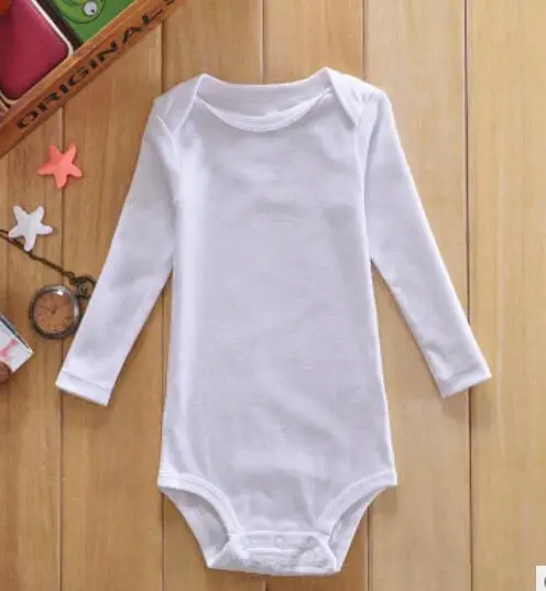 Детская одежда для новорожденных Хлопок Белый боди с длинными рукавами Onesie Infant Bebes комбинезон 3-24 м 30 шт./лот - Цвет: Белый