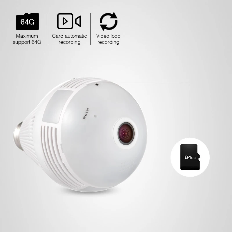 Беспроводная лампа рыбий глаз CORINA 960 P 360 дюйма панорамная IP камера с Wi Fi