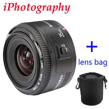 Yongnuo 35 мм объектив YN35mm F2 объектив широкоугольный Большой Апертурой Исправлена фокус Объектива Для canon EF Маунт EOS Камеры можно выбрать мешок