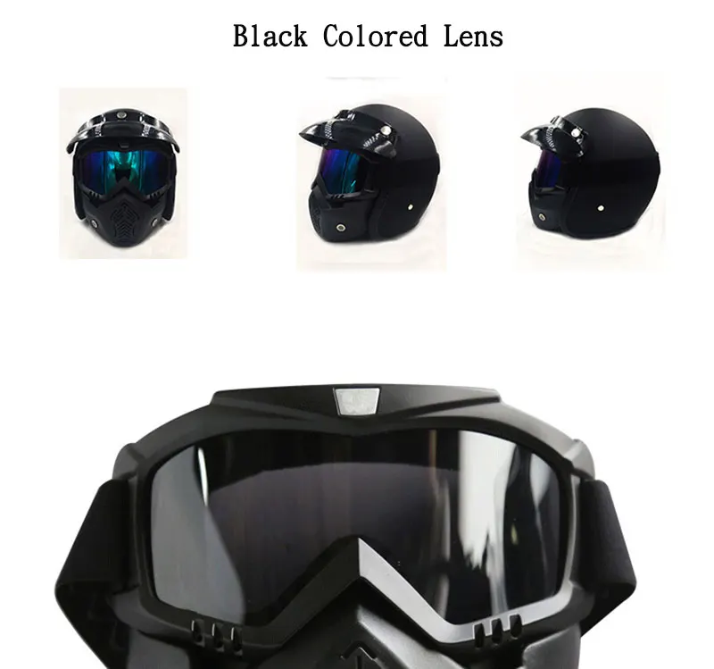 Nordson Detachable Motorcycle Goggles Glasses Mouth Filter Perfect Open Face Motorcycle Half Helmet Vintage Helmets Goggle