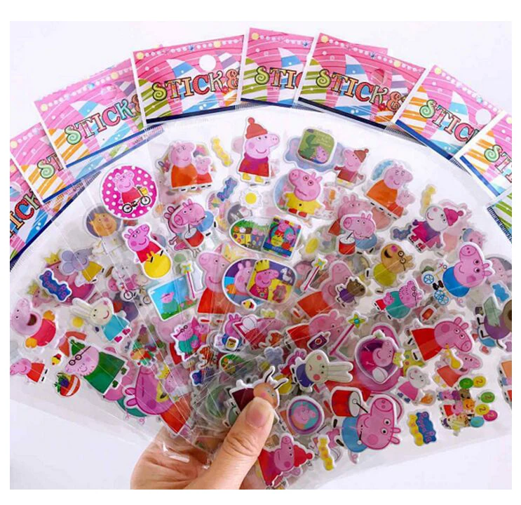 

20Pcs/set Peppa pig Stickers Adhesive Stickers DIY Decoration Diary Stickers toys