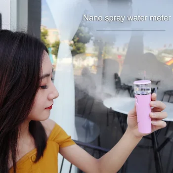 

2018 Portable Face Spray Bottle Nano Facial Steamer Cold Beauty Hydrating Skin Care Phone Charger Bank