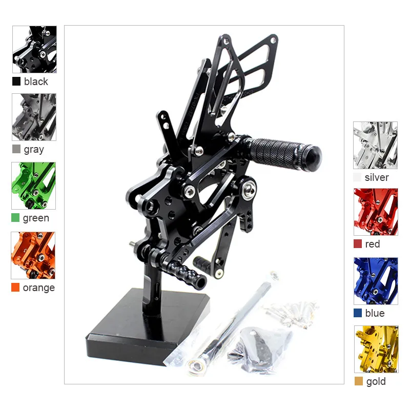 

CNC Aluminum Motorcycle Foot Pegs Rest Footpegs Pedals Rearset Footrest For Honda CBR600RR CBR 600RR 2007 - 2008