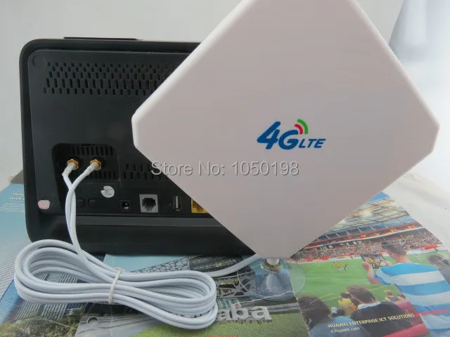 SET of Huawei B890 4G LTE Wireless Mobile Router Smart Hub & Dual 35dBi Antenna 3G & 4G