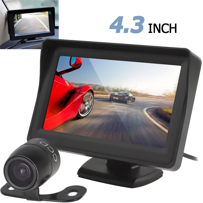 

New 4.3 inch TFT LCD 480 x 272 Car Rearview Monitor + Waterproof 420 TV Lines CCD Backup Parking Camera