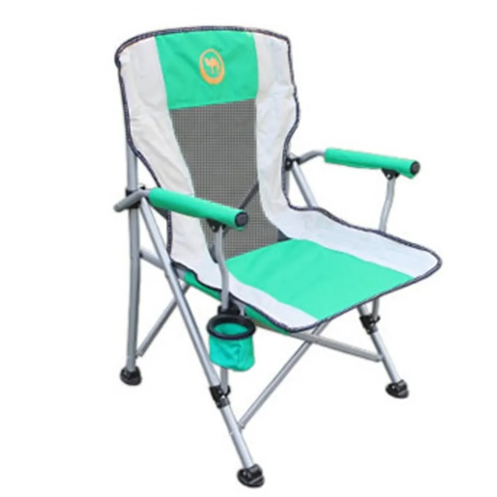 

Desertcamel Thicken Hard Seat Portable Outdoor Folding Armchair Fishing Picnic Barbecue Chair Durable Steel Frame Arm Rest