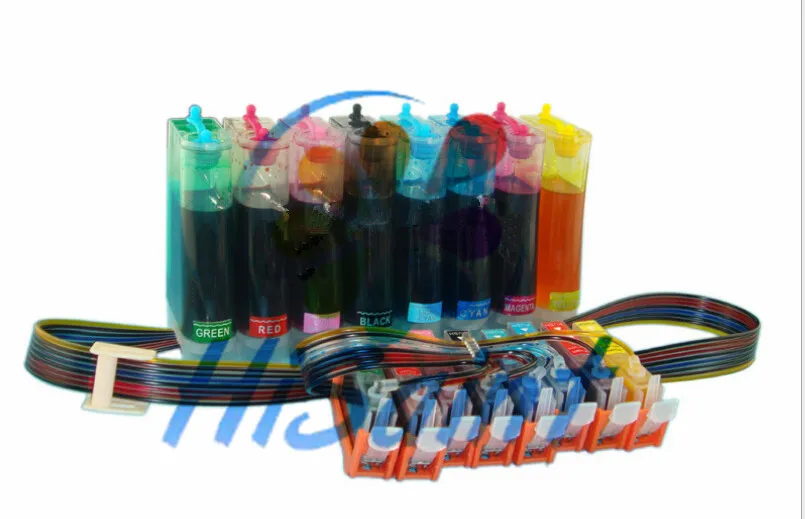 

CISS CLI-8 BK/C/M/Y/PC/PM/G/R Refillable ink system For Canon PIXMA PRO 9000 MARK II printer with Auto reset chips CISS