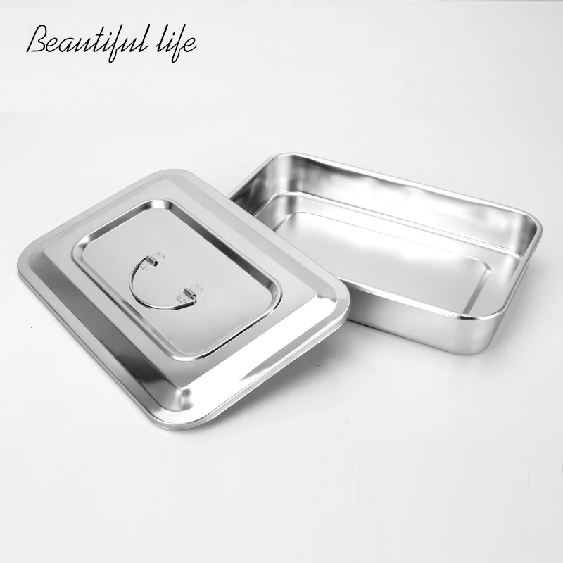 

Dental Stainless Steel Dental Instruments Tray Surgical Nursing Medical Steriliser Container For Dentist Tool Storage Box