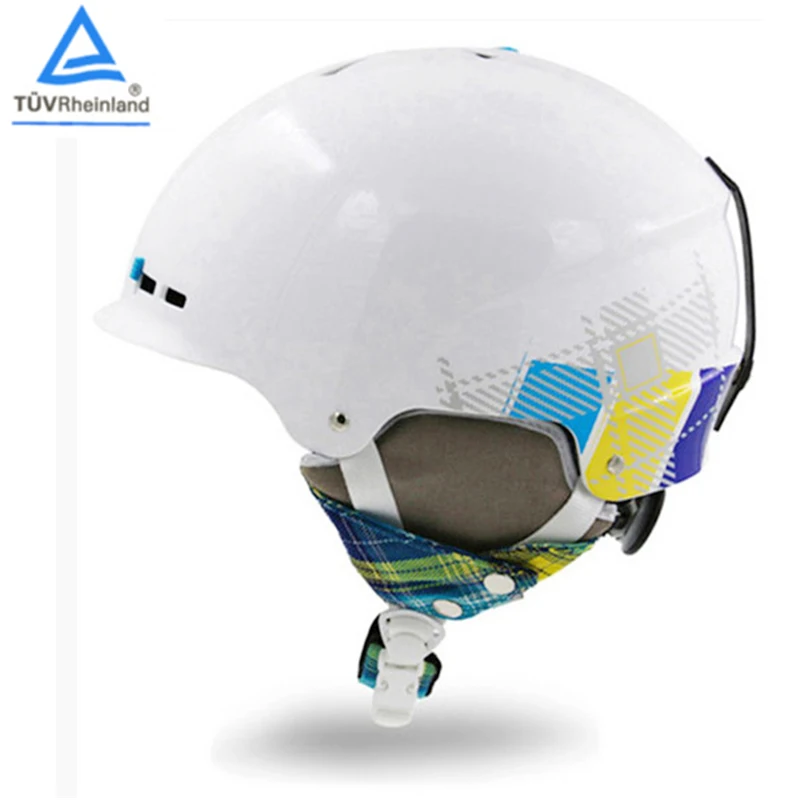 ألمانيا راينلاند TUV شهادة CE 573 جرام امرأة التزلج خوذة ABS القطيفة المتكاملة رجل آمنة خوذة تزلج Skiboad التزلج ارتداء