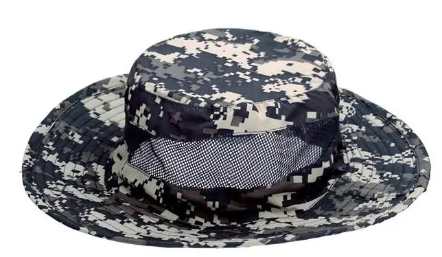 Летняя дышащая сетка скорость сухой с круглыми шляпками край Солнцезащитная шляпа Открытый тактический Альпинизм Езда гладкая шляпа Рыбацкая шляпа - Цвет: ACU