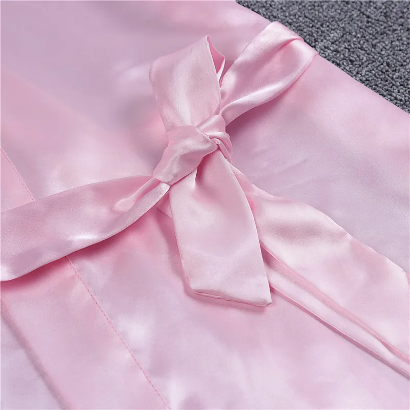 Очаровательный Lakeblue Для женщин халат шелковый халат кимоно одежда для невесты; пикантные Домашняя одежда женская одежда Vestido S M L XL XXL