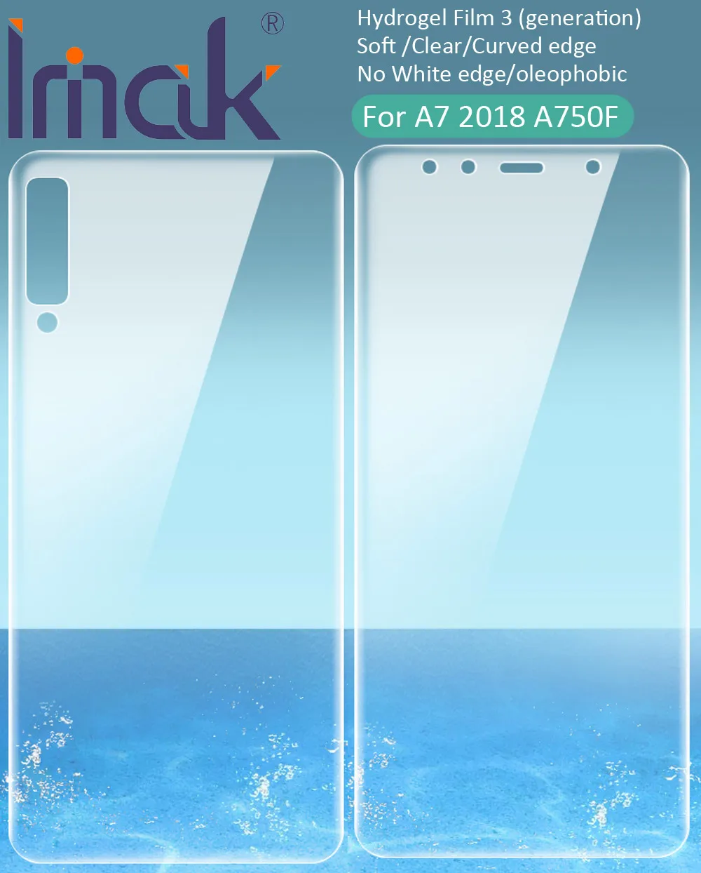 Гидрогелевая пленка imak 3 III для Samsung Galaxy A7 A9 2018 A750F A9s Защитная переднего и заднего