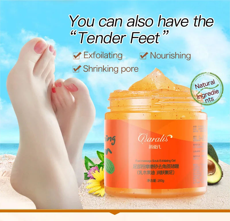 Daralis Foot SPA Foot Scrub Cream Exfoliating Foot Peeling Cream Dead Skin Remove Whitening Smooth Moisturizing Feet Cream 200g