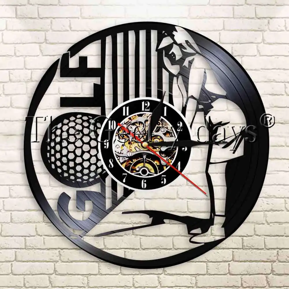 1Piece Female Golf Professional Player Vinyl Record Wall Clock Golf