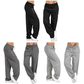 

Women Casual High Waist Oversized Loose Sports Pants Trousers JL