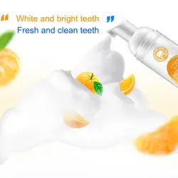 Отбеливающая пена для зубов Зубная паза уход за полостью рта удаление пятен отбеливатель зубов отбеливатель Оранжевый запах Прямая
