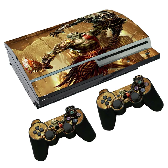 Cheap Skin Sticker Decal for PS3 Fat PlayStation 3 Console and Controllers For PS3 Fat Skins Sticker Vinyl Film - God of War