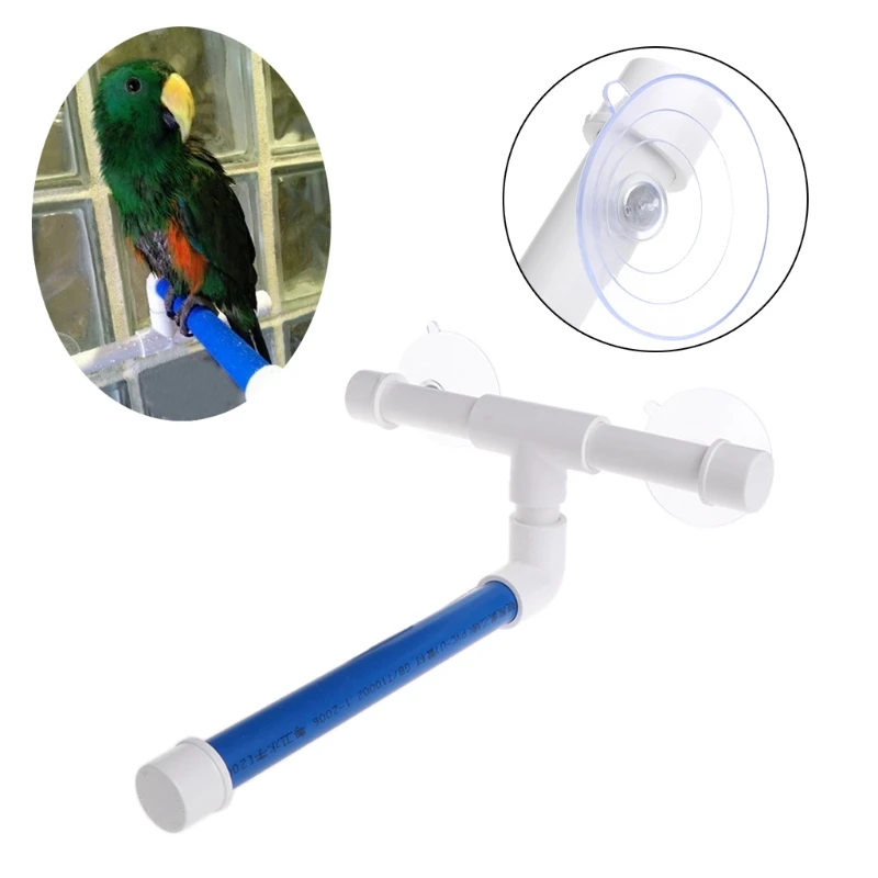 Pet Parrot Ванна Душ perches стоящая платформа стойка присоска настенная чашка птица