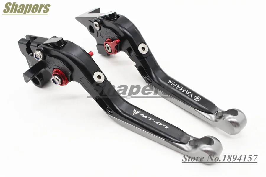 

For YAMAHA MT-07 2014-2015 Black&Red&Titanium CNC Aluminum Folding Extendable Brake Clutch Levers