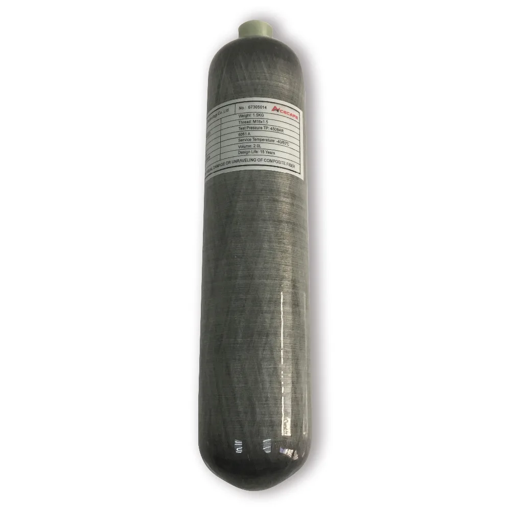 Outdoor Sports Paintball Used 2L 4500psi 300bar Carbon Fiber Gas
