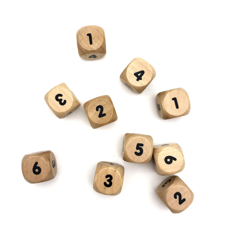 New Hot 9Pcs/Lot High-quality 18mm Woodiness Digiyal Dice Solid Wood Rounded Corner Environmental Dice Chidren Teaching Dice Set New Hot 9Pcs/Lot High-quality 18mm Woodiness Digiyal Dice Solid Wood Rounded Corner Environmental Dice Chidren Teaching Dice Set