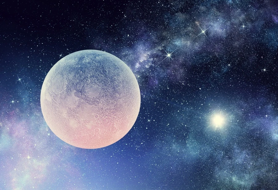 Laeacco Foto Latar Belakang Mengkilap Bulan Bintang Planet Berbintang Wallpaper Pesta Pola Fotografi Latar Belakang Photocall Photo Studio Background Aliexpress