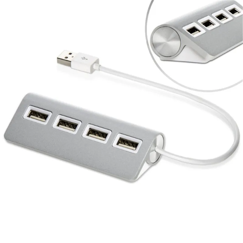 Binful Super Speed мини 4-Порты LED USB 2.0 UD сплиттер алюминия Мощность-Bus Для iMac MacBook Pro air ноутбука ноутбук Настольный ПК