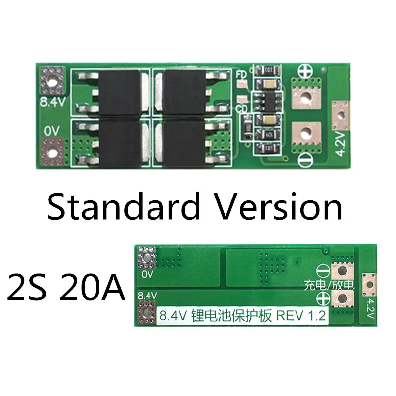 

Standard Version 2S 20A 7.4V 8.4V 18650 Lithium battery BMS Board/Battery Protection board