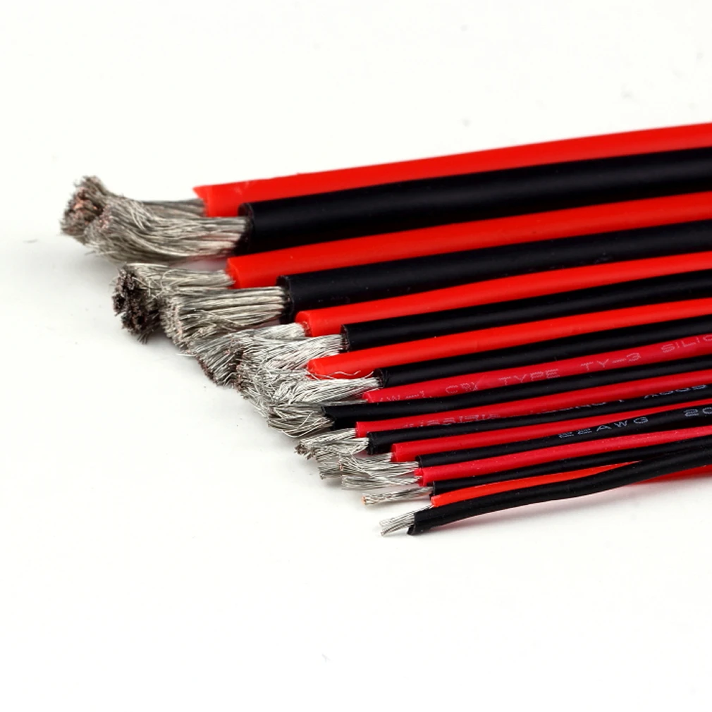 Fil de silicone 10AWG 2 mètres pour RC - Lot de 3