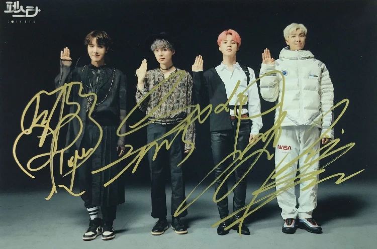 防弹少年团 BTS 亲笔签名照片 多款 5送1 2019 防弹少年团 签名照 12