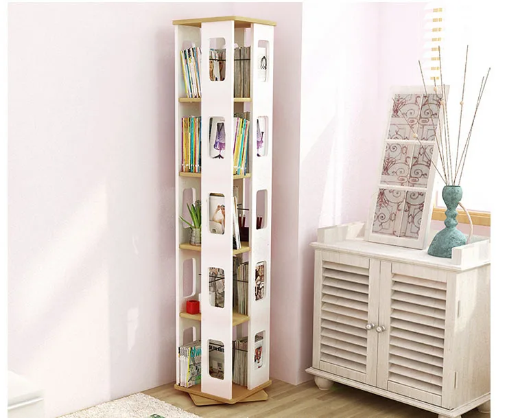 HYSUNG Simple Children Shelf Rotating Small Bookcase Students Five