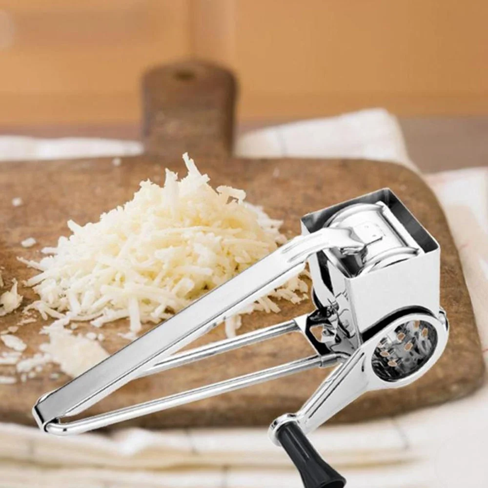 Brand New Stainless Steel Classic Rotary Cheese Grater Safe Fondue