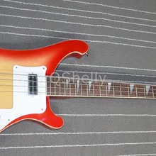 Высокое качество QShelly пользовательские RK 4003 белый переплет Треугольник инкрустация Рик 4 Струны для электрической Басс гитара музыкальный инструмент магазин