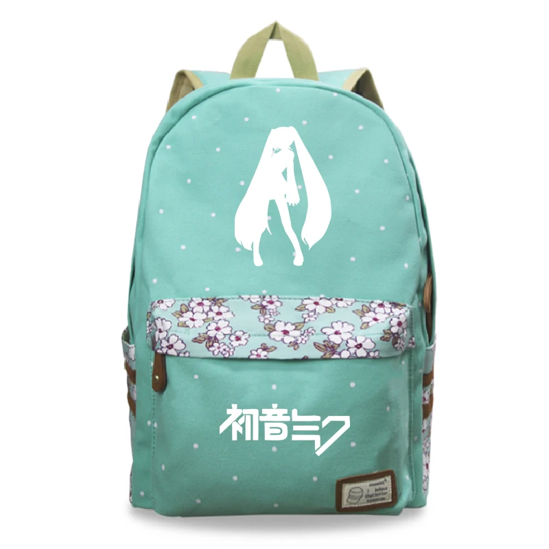 1 Повседневное Горячее предложение Hatsune Miku книга Mochila ежедневный школьный рюкзак для девочек подростков модный высококачественный Женский дорожный рюкзак - Цвет: 1