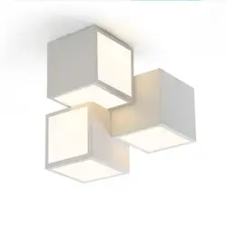 Современные Геометрическая коробка 3D DIY потолочный светильник для Спальня фойе железо акрил Cube Комбинации Illuminare светильник 2399
