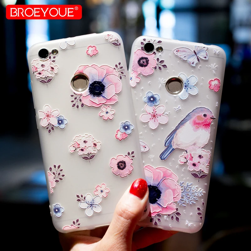 

Cover For Xiaomi Redmi 4 Pro 4 Prime 3D Relief Flowers Silicone TPU Case For Redmi Note 4 4X 5A Matte Phone Cases Coque Capa