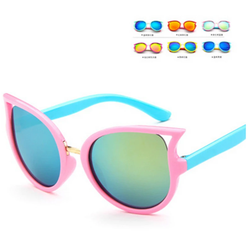 

Cat Eye Sunglasses Child Baby Sun Glasses Infant Silicon Eyeglasses Flexible Rubber Goggles