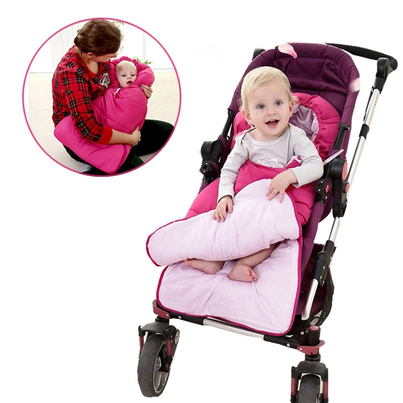 

Winter Newborn Envelope Baby Sleeping Bag For Stroller Warm Kids Thick Foot Cover For Pram Wheelchair Infant Stroller Footmuff