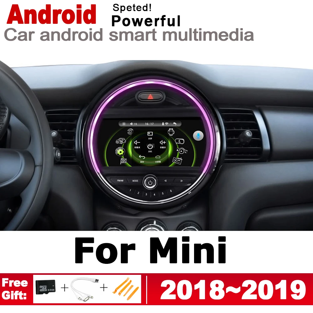 2 Din Автомобильный мультимедийный плеер Android авто радио для Mini One Cooper S Hatch~ DVD gps автомобильный радиоприёмник Стерео gps навигация