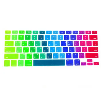 

Korean Language Rainbow US Keyboard Cover Silicone Skin Protector Protective Film For Apple MacBook Pro Air Retina 13 15 17