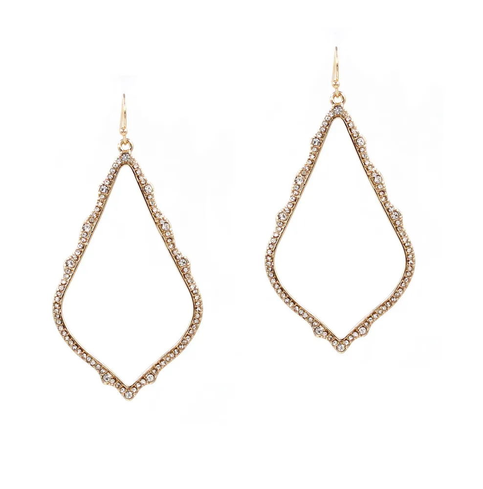 

High Quality Crystal Hollow Out Sophee Water Drop Earrings for Women