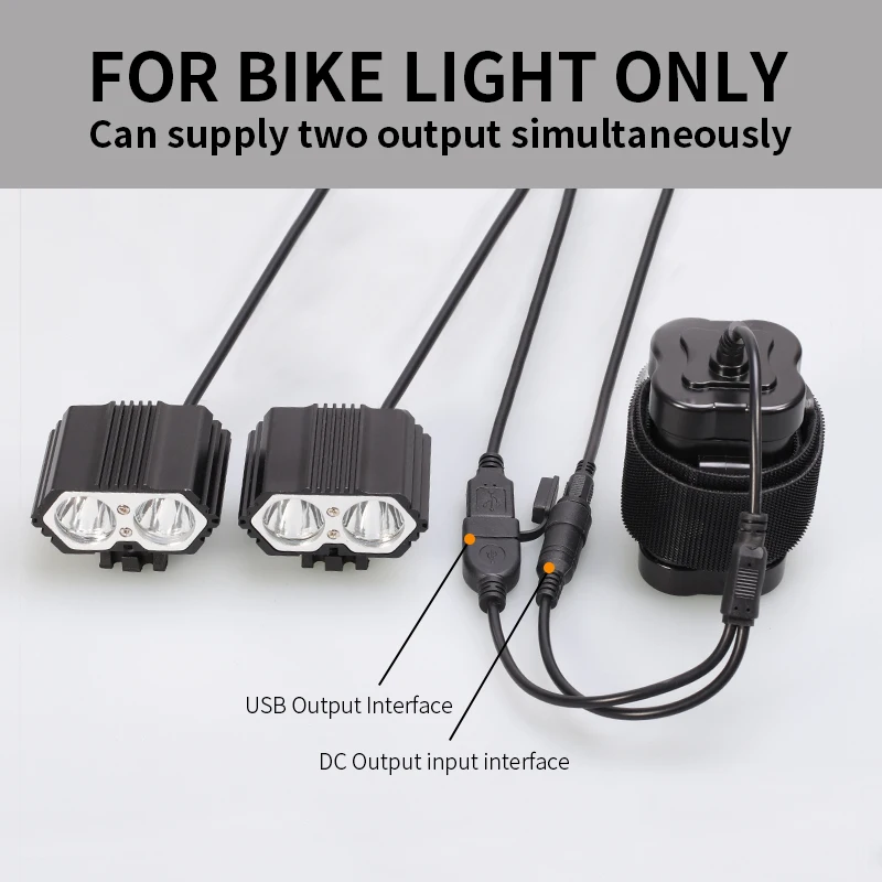 

Waterproof 8.4V DC+ USB 18650 Rechargeable Battery 4x18650 Li-ion Battery Pack with EU Charger Plug for T6 Bike Lights Cycling